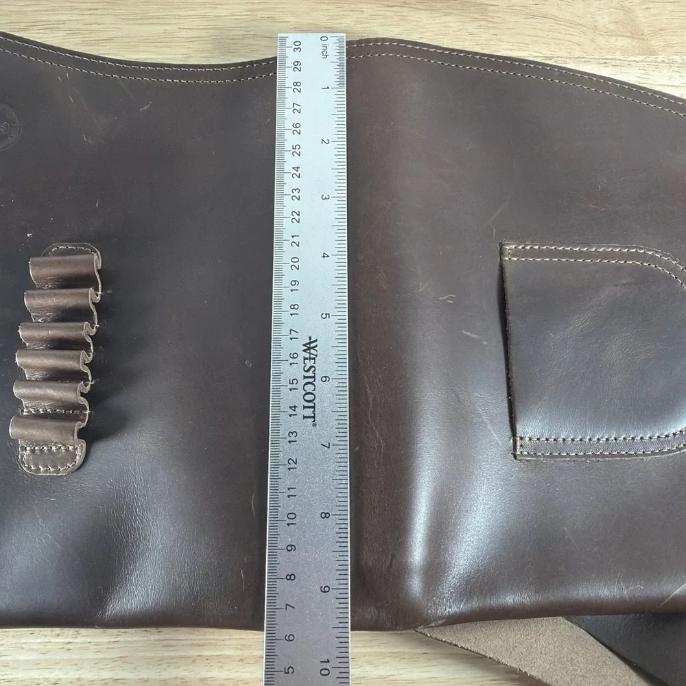 Valhalla Leather Archery Bow Carrier Quiver – Arrow Slots, Strap, Handmade
